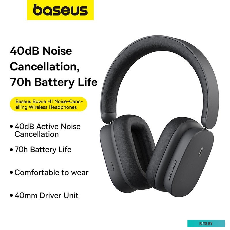 Наушники (Гарнитура) Baseus Bowie H1 (черный) <NGTW230013>