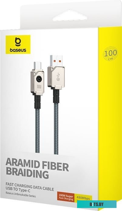 Кабель Baseus Unbreakable Series USB Type-A - USB Type-C (1 м, белый)