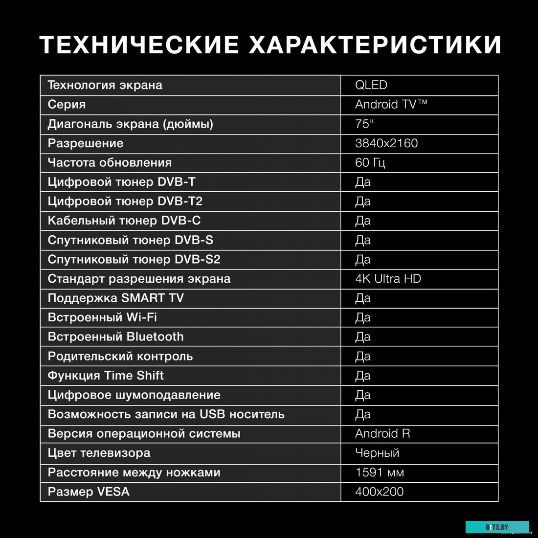Телевизор Hyundai H-LED75QBU7500