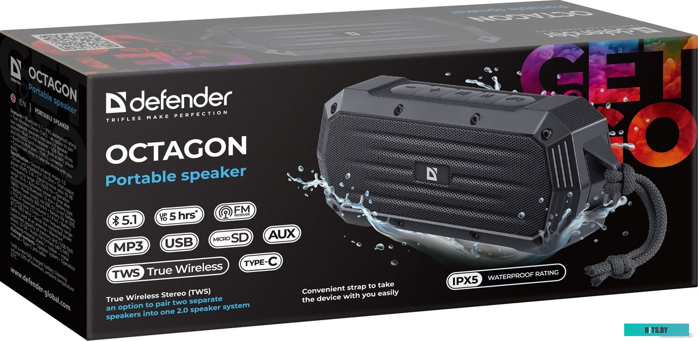 Портативная колонка Defender Octagon 65039