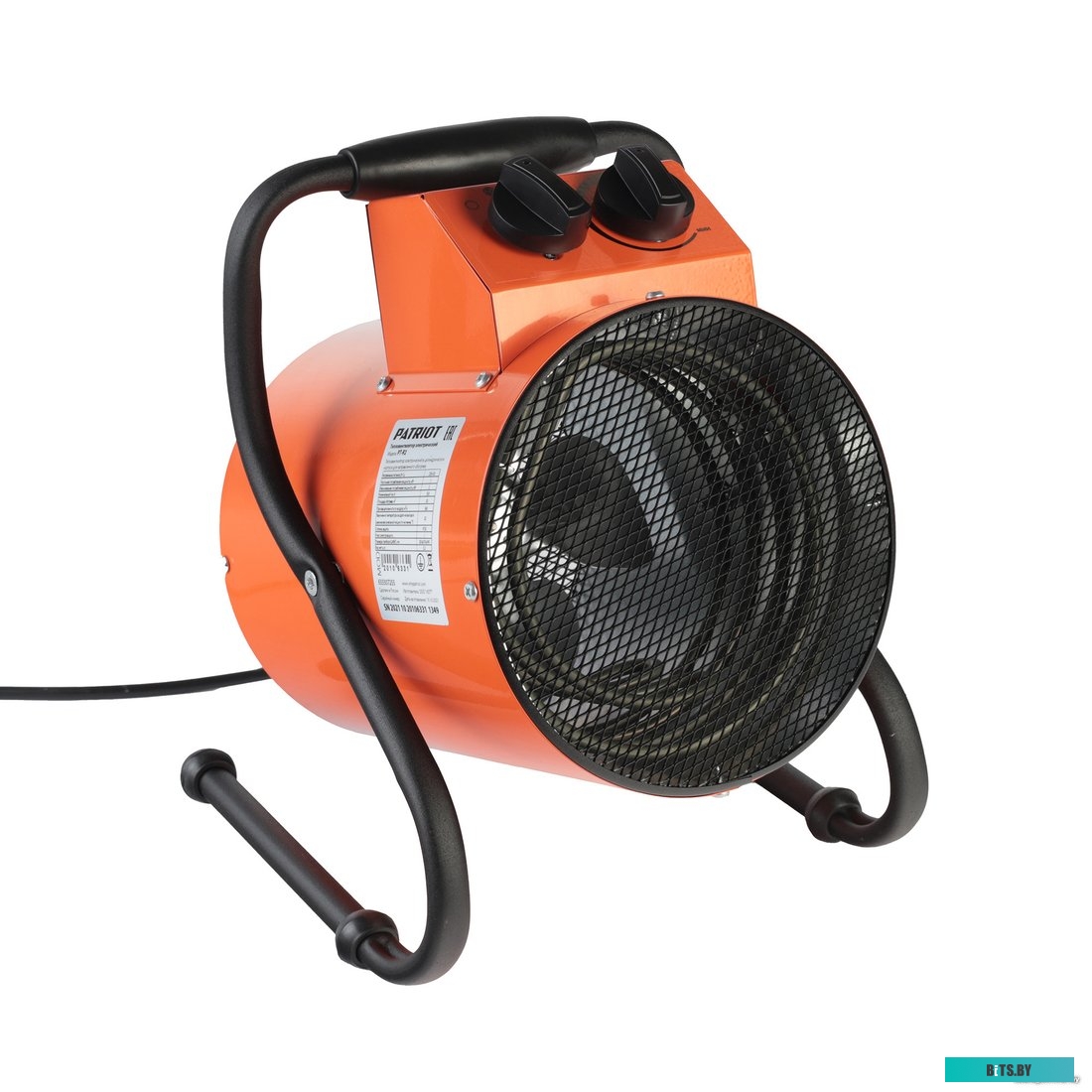 633307255 Тепловентилятор PATRIOT PT-R 2 [633307255] {Мощн. по ступеням 1.0/2.0 кВт, 220В, шнур с евровилкой,  поток воздуха 230м3/час, вес 2.5кг}