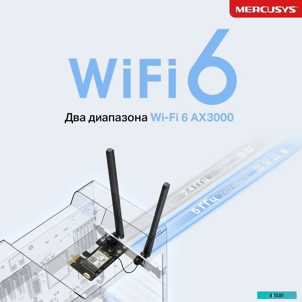 Wi-Fi/Bluetooth адаптер Mercusys MA80XE