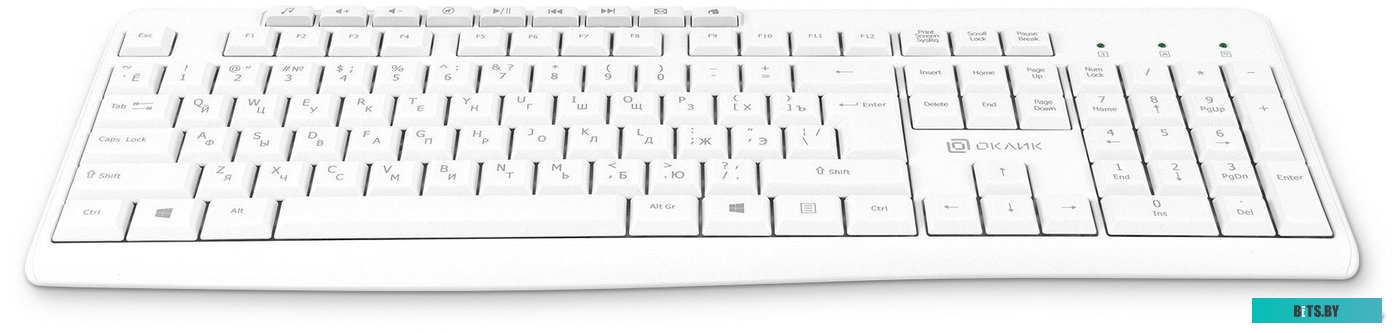 Клавиатура Oklick K225W (белый)