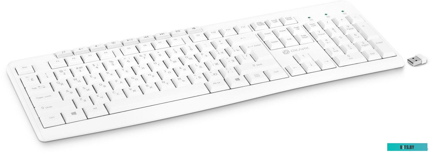 Клавиатура Oklick K225W (белый)