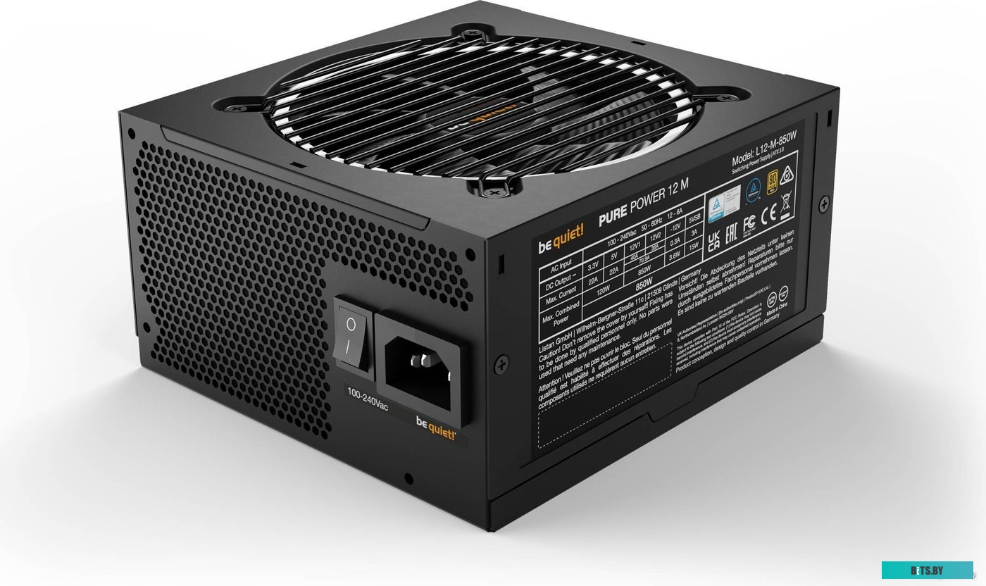 Блок питания be quiet! Pure Power 12 M 850W BN344