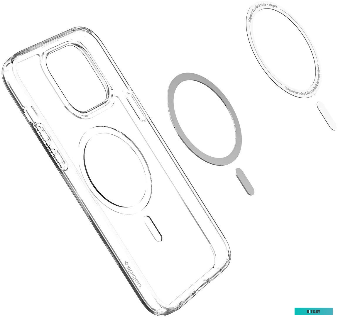 Чехол Spigen Ultra Hybrid (MagFit) для iPhone 14 Pro ACS04970 темно-серый
