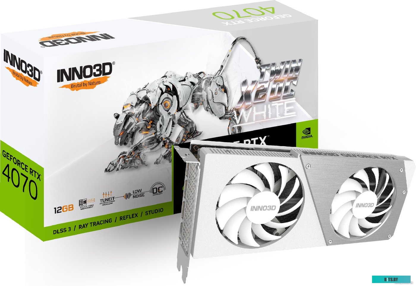 Видеокарта Inno3D GeForce RTX 4070 Twin X2 OC White N40702-126XX-183052V