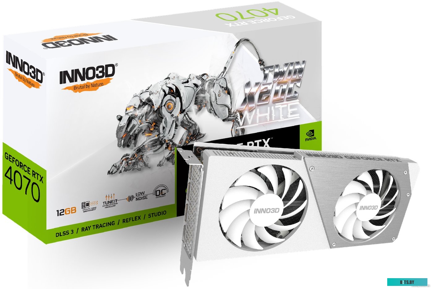 Видеокарта Inno3D GeForce RTX 4070 Twin X2 OC White N40702-126XX-183052V
