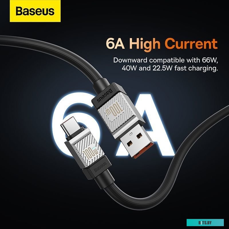 Baseus CoolPlay Series USB Type-A - USB Type-C (1 м, черный)