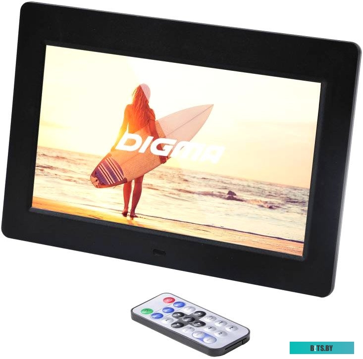 Фоторамка Digma 10.1" PF-1043 IPS 1280x800 черный пластик ПДУ Видео PF1043BK