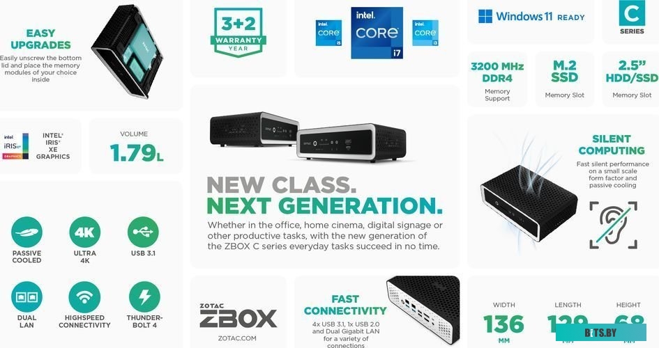 Мини-ПК ZOTAC ZBOX CI665 nano