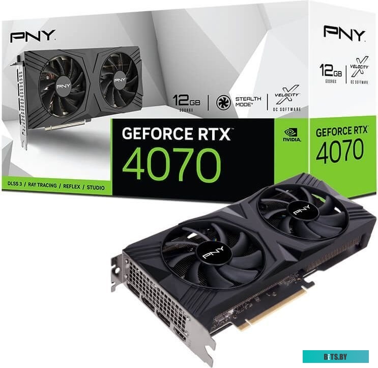 Видеокарта PNY GeForce RTX 4070 12GB Verto Dual Fan VCG407012DFXPB1