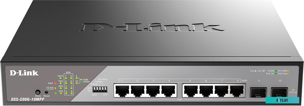 Управляемый коммутатор D-Link DSS-200G-10MP/A1A