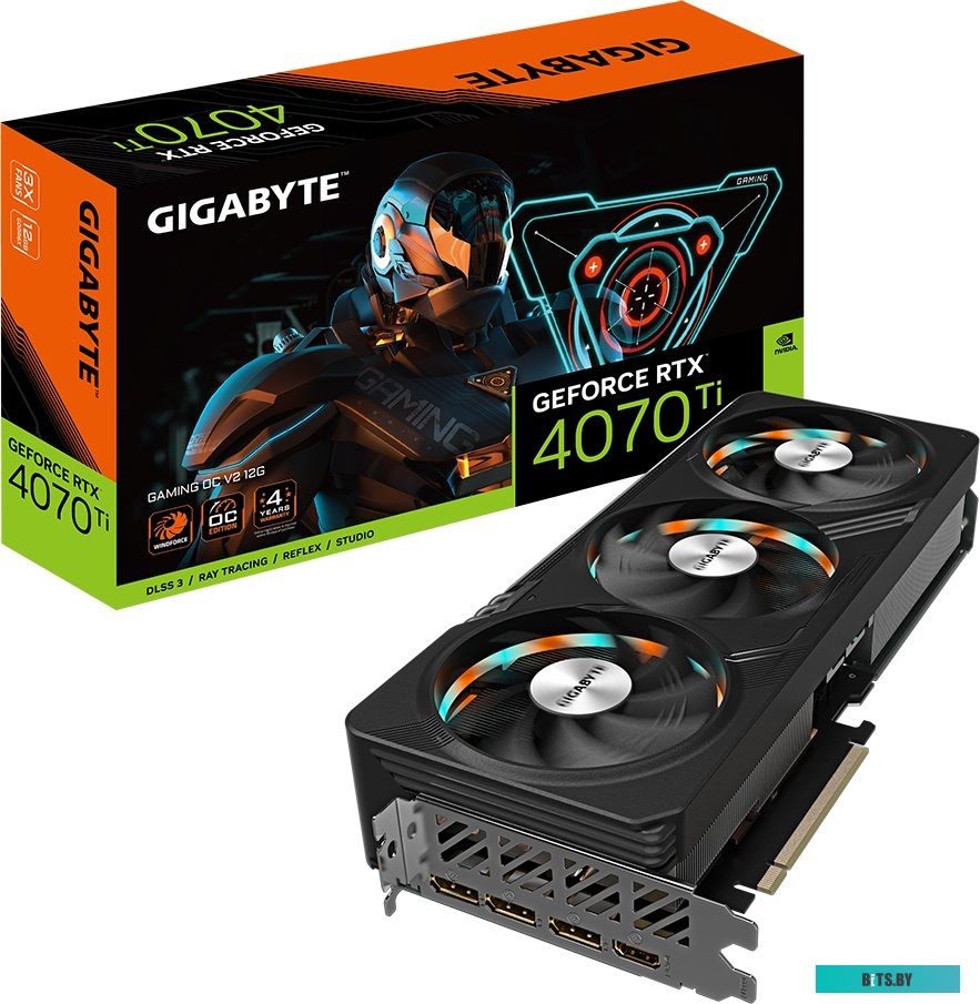 Видеокарта Gigabyte GeForce RTX 4070 Ti Gaming OC V2 12G GV-N407TGAMING OCV2-12GD