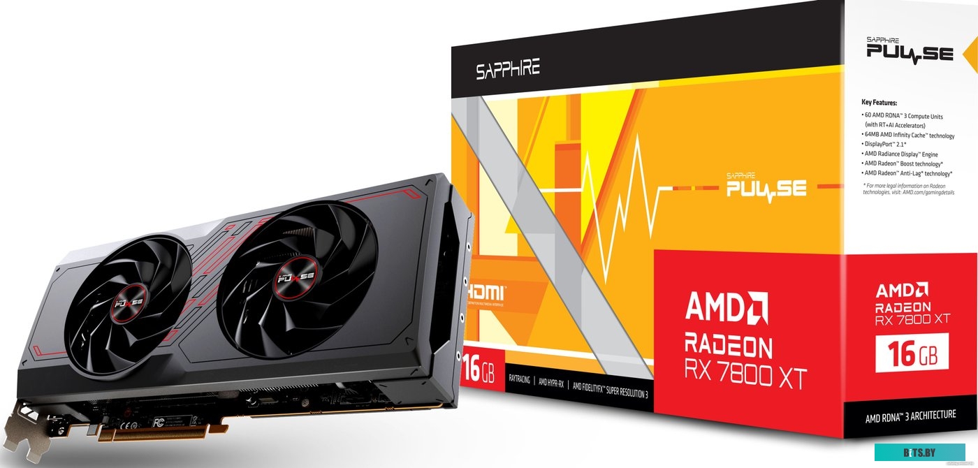 Видеокарта Sapphire Pulse Radeon RX 7800 XT 11330-02-20G