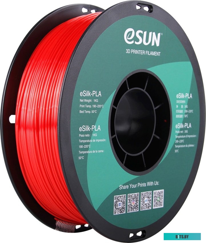 Т0030643 eSUN eSilk PLA 1.75 мм 1000 г (красный)