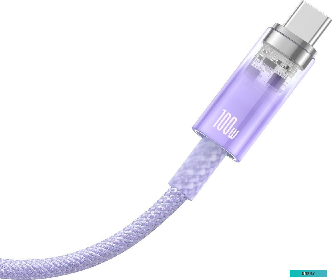 Кабель Baseus Explorer Series Fast Charging with Smart Temperature Control USB Type-C USB Type-C (2 м, фиолетовый) 