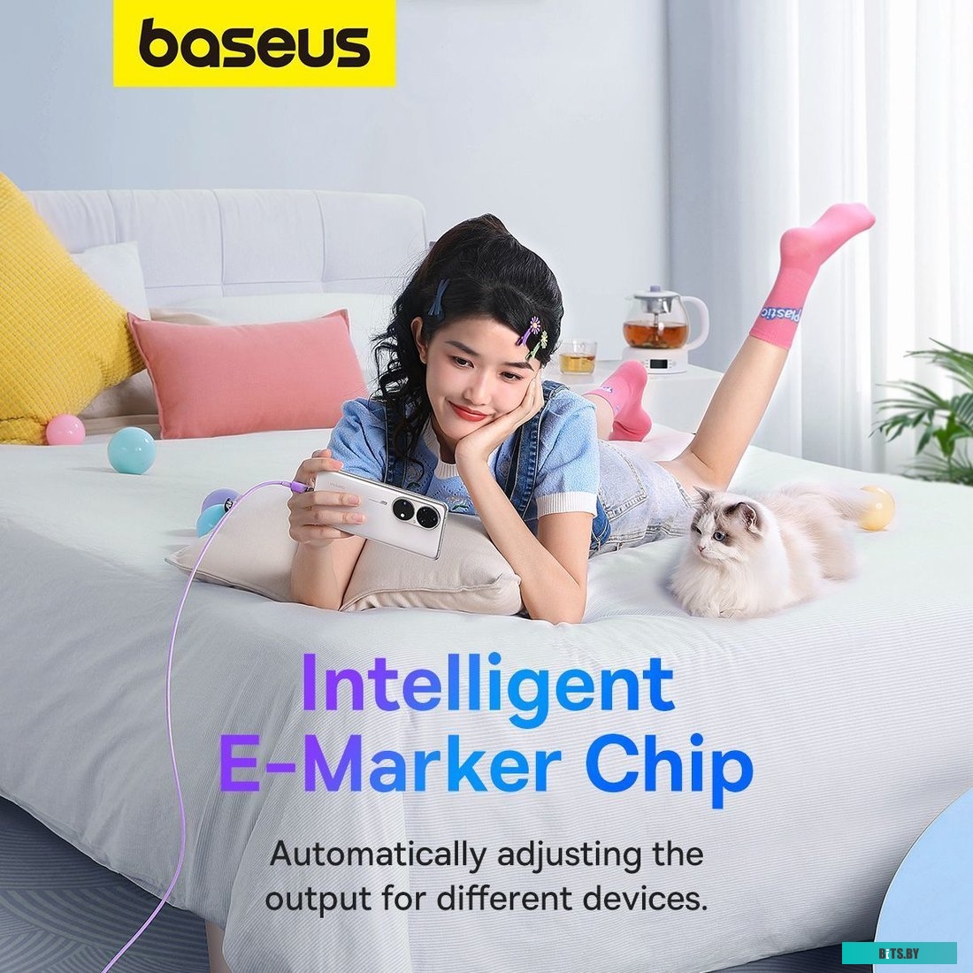Кабель Baseus Explorer Series Fast Charging with Smart Temperature Control USB Type-C USB Type-C (2 м, фиолетовый) 