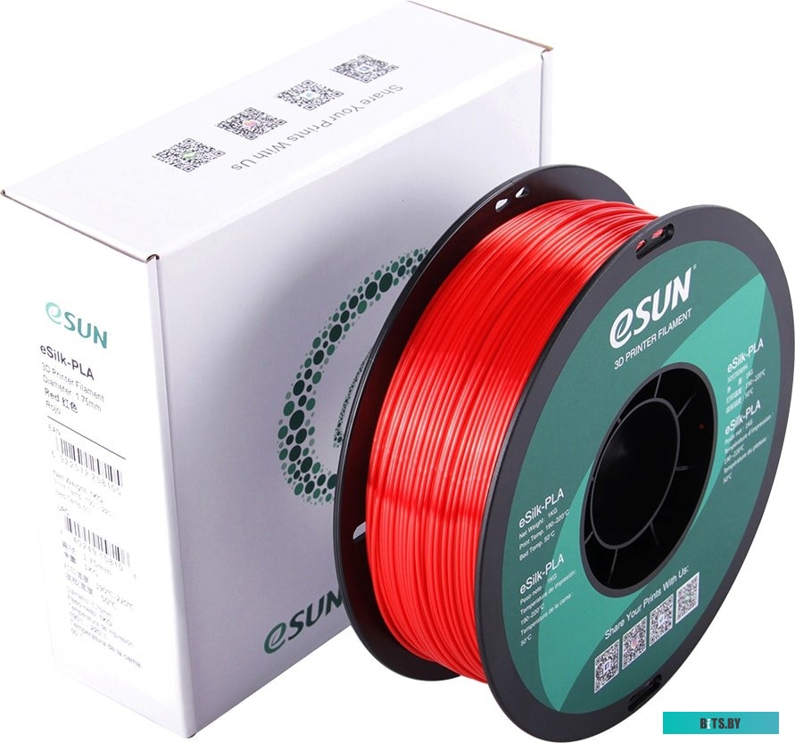 Т0030643 eSUN eSilk PLA 1.75 мм 1000 г (красный)