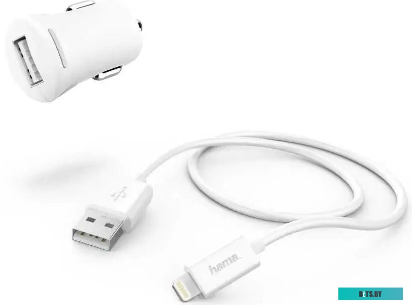 Зарядное устройство Hama H-183266 2.4A USB для Apple белый (00183266)