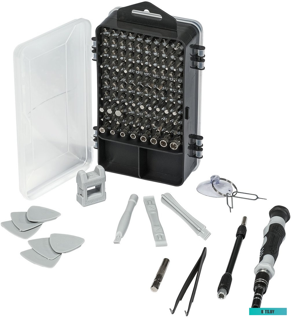Набор отвертка с битами и головками Bort BTK-117 (117 предметов)