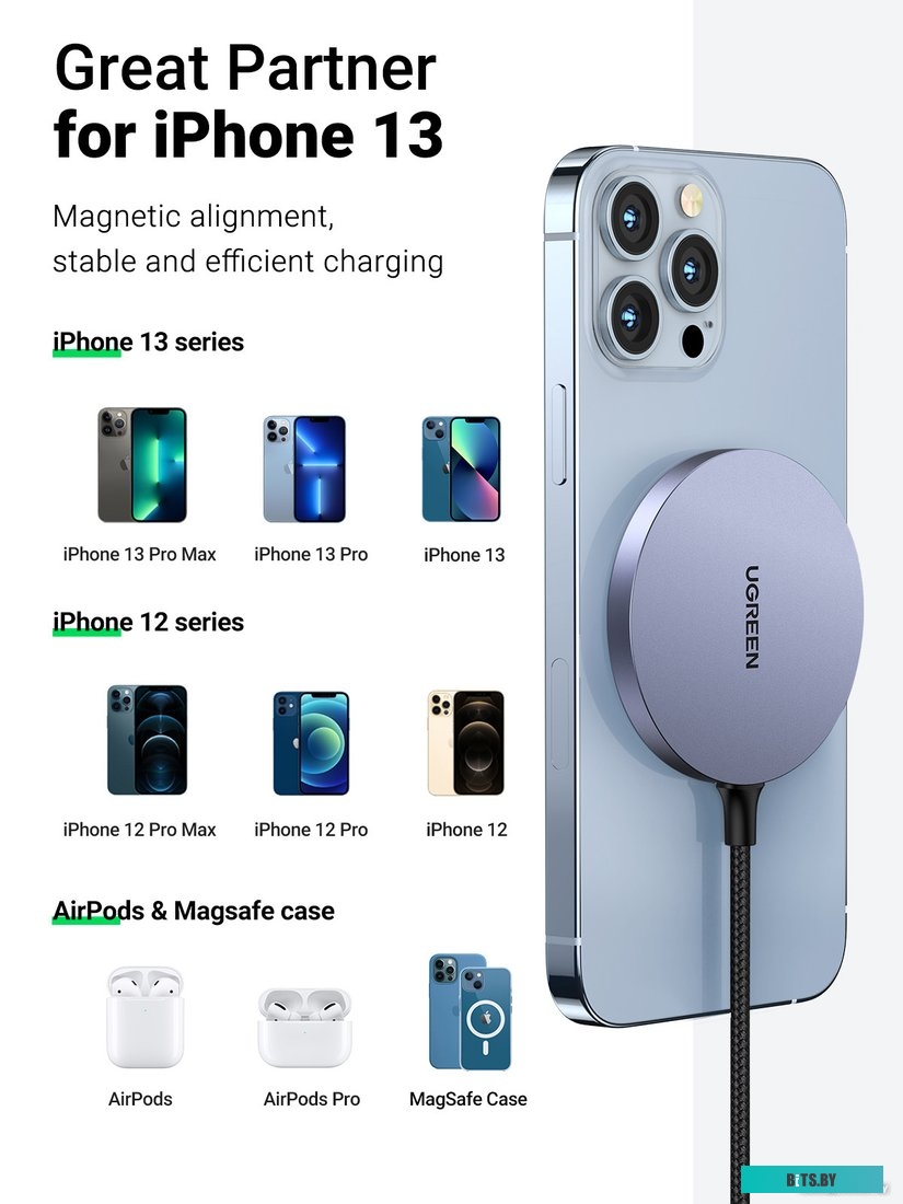 Беспроводное зарядное устройство Ugreen CD245 30233