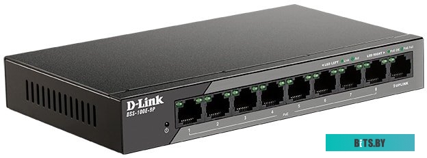 Неуправляемый коммутатор D-Link DSS-100E-9P/B1A