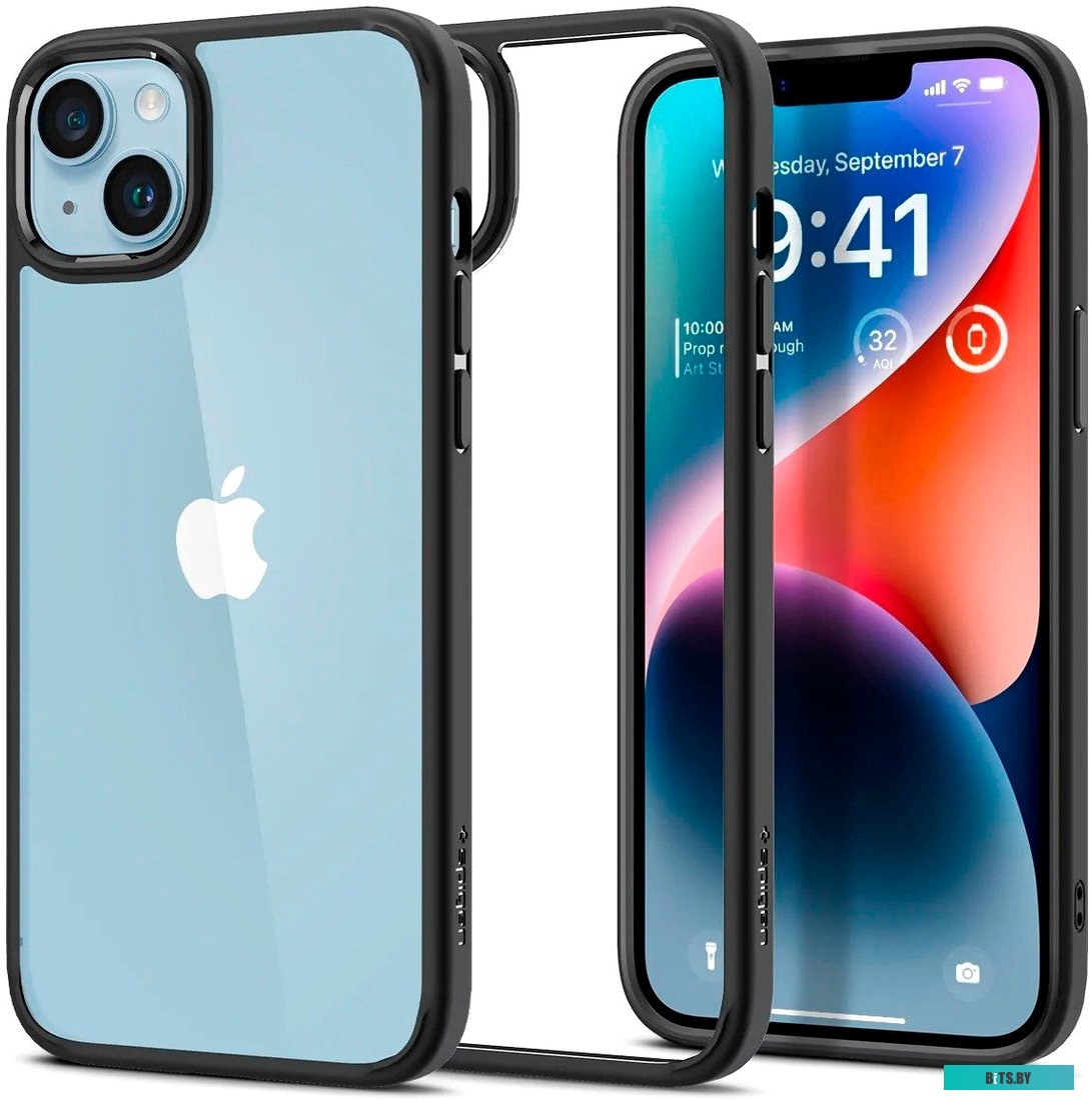 Чехол для iPhone 14 Spigen Ultra Hybrid Matte Black ACS05041
