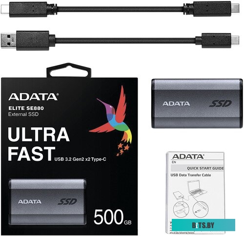 Внешний накопитель ADATA Elite SE880 500GB AELI-SE880-500GCGY