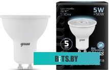 101506205 Лампа светодиодная Gauss MR16 5Вт цок.:GU10 спот 220B 4100K св.свеч.бел.нейт. MR16 (упак.:1шт) (101506205)