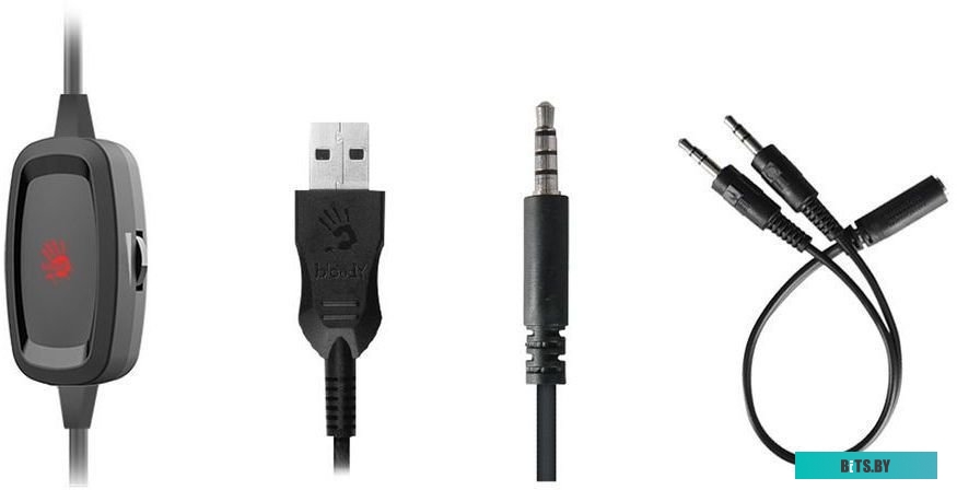 Наушники A4Tech Bloody G535P (черный) USB+3.5 мм jack