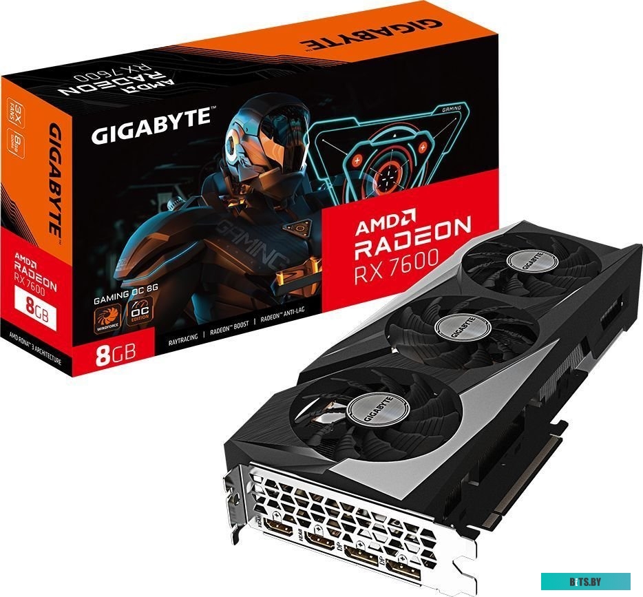 Видеокарта Gigabyte Radeon RX 7600 GAMING OC 8G GV-R76GAMING OC-8GD