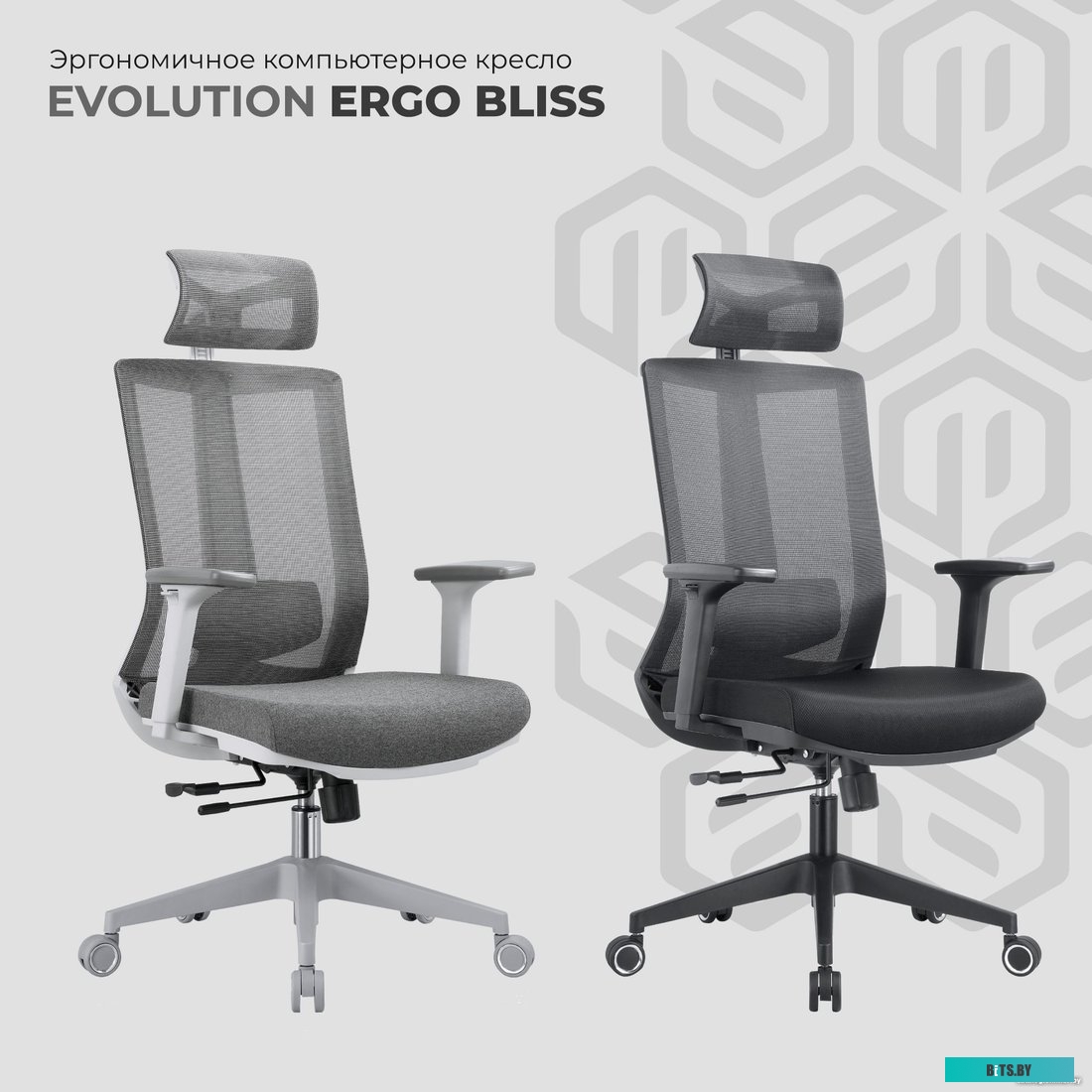 Офисное кресло Evolution ERGO BLISS Black (черный)