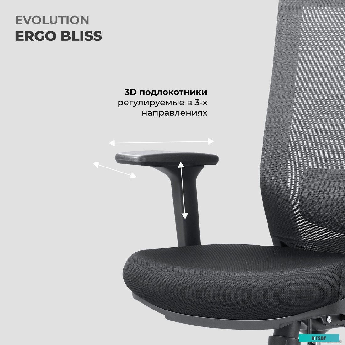 Офисное кресло Evolution ERGO BLISS Black (черный)