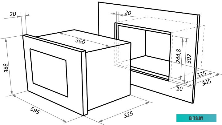 Микроволновая печь Maunfeld MBMO.20.1PGW