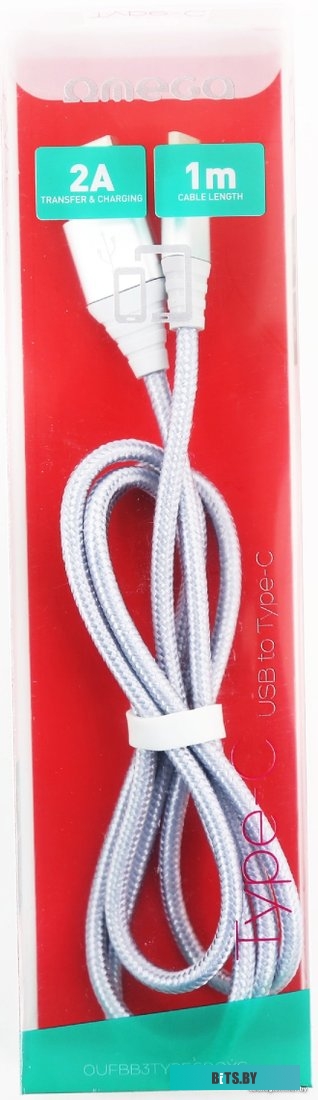 Кабель Omega Computer OUFBB3TYPECBOXS 1 м (серебристый) <OME44269>