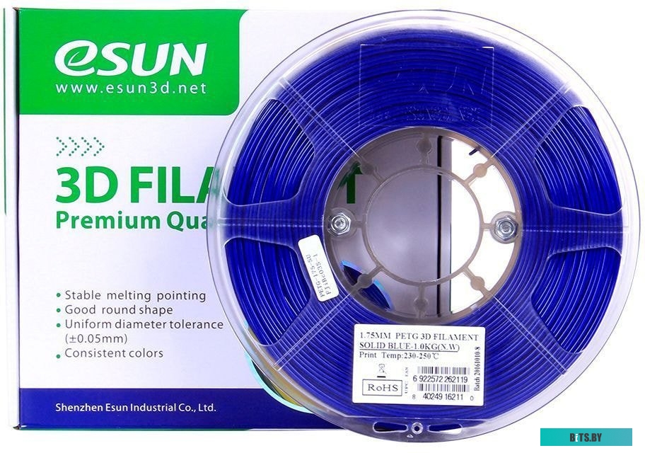Т0030625 eSUN PET-G 1.75 мм 1000 г (синий непрозрачный)