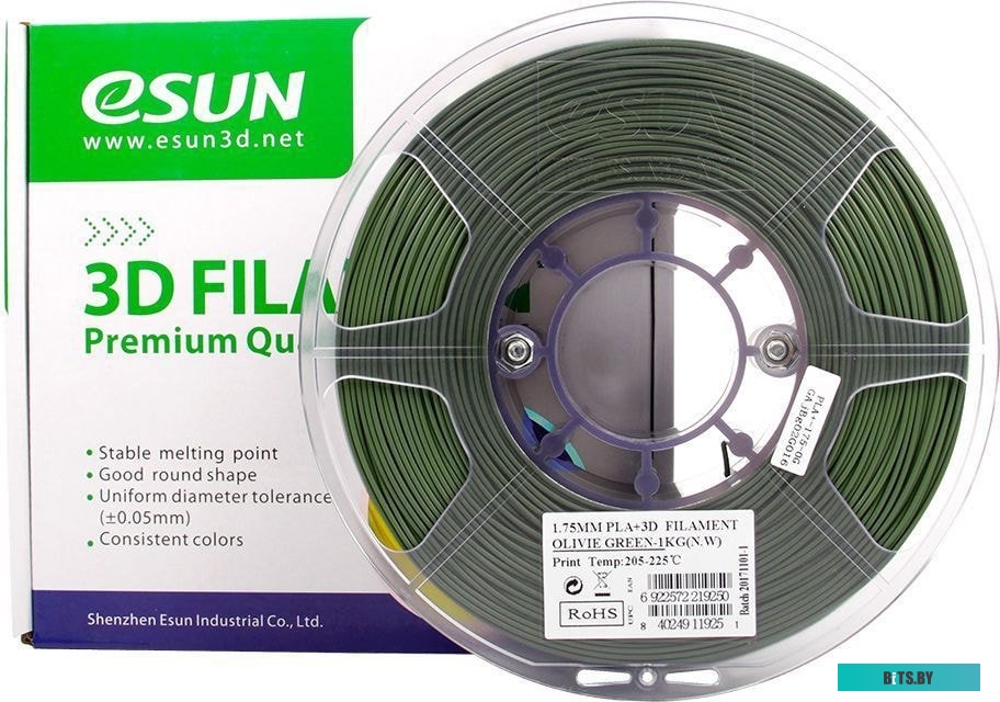 Т0030925 eSUN PLA+ 1.75 мм 1000 г (оливковый)