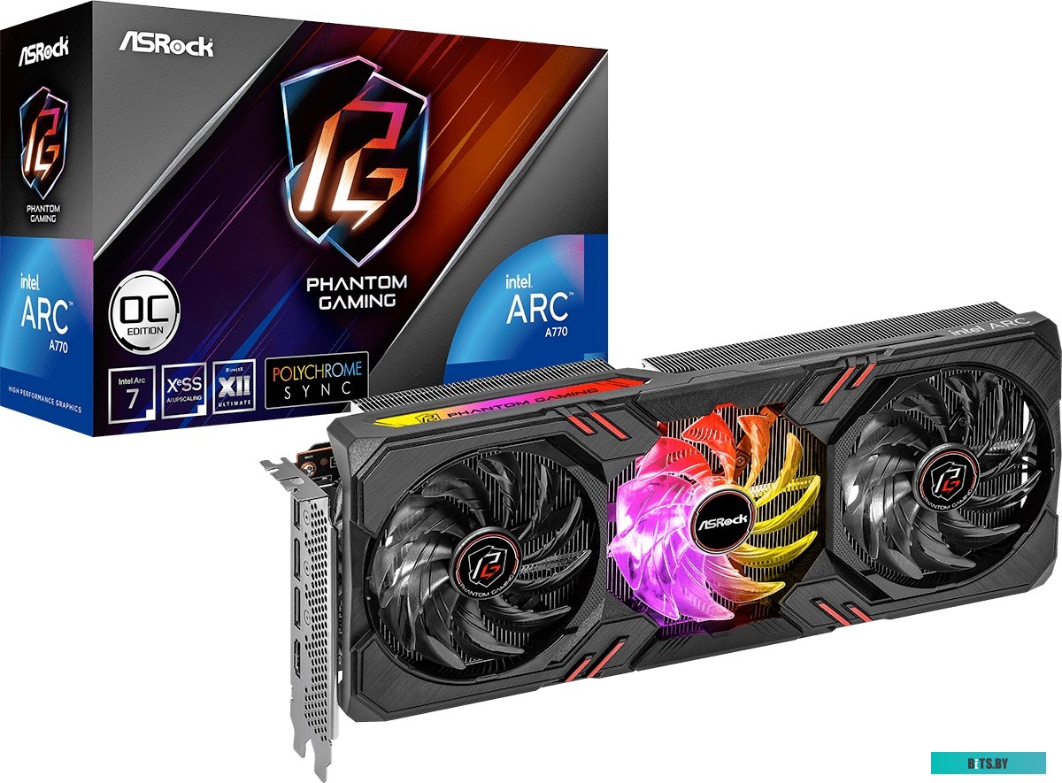 Видеокарта ASRock Intel Arc A770 Phantom Gaming 16GB OC A770 PG 16GO