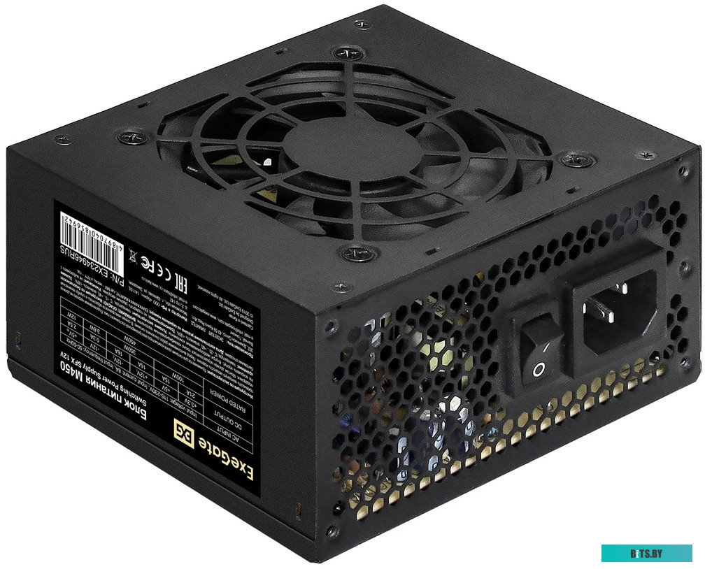 EX234946RUS Блок питания 450W Exegate M450, SFX, 8cm fan, 24+4pin, 2*SATA, 1*FDD, 1*IDE