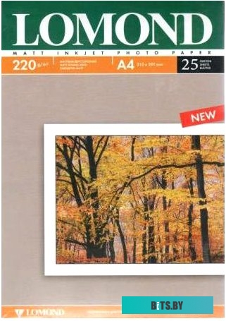 Фотобумага Lomond матовая двухсторонняя A4 220 г/кв.м. 25 листов [0102148]