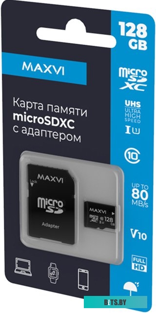 Maxvi microSDHC 128GB Class 10 UHS-I (1) MSD128GBC10V10