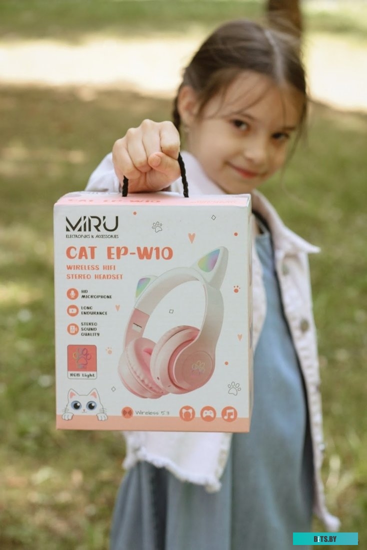 Наушники Miru CAT EP-W10 Розовый