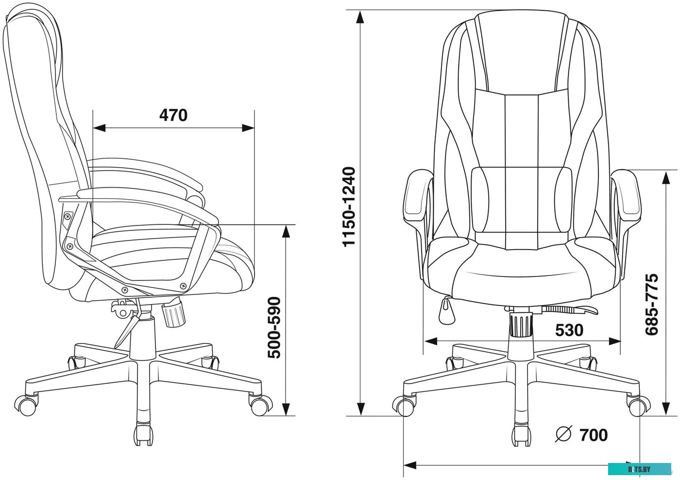 Кресло Zombie 9 (черный/серый) <ZOMBIE 9 BLACK>
