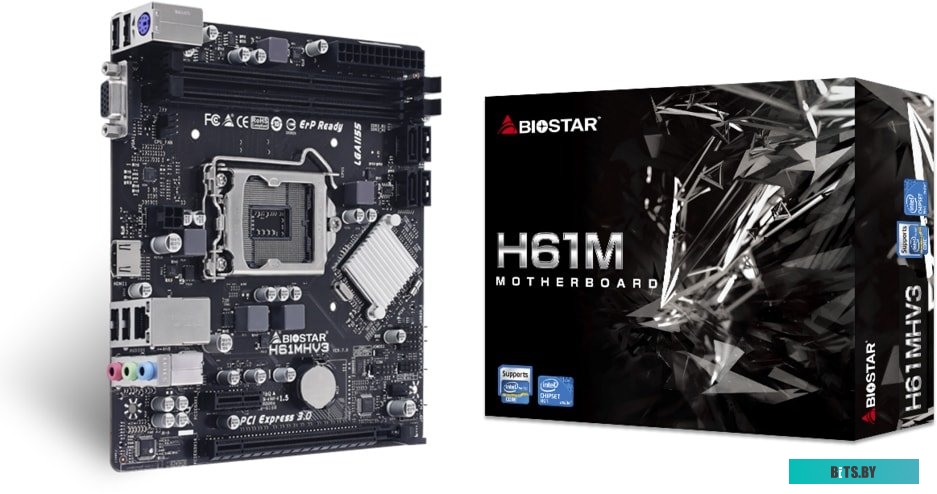 Материнская плата BIOSTAR H61MHV3 Ver. 7.0, LGA1155, mATX