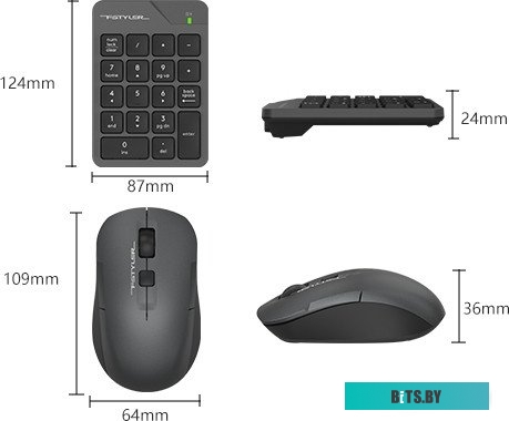 Комплект (клавиатура+мышь) A4Tech Fstyler FG1600C Air FG1600C