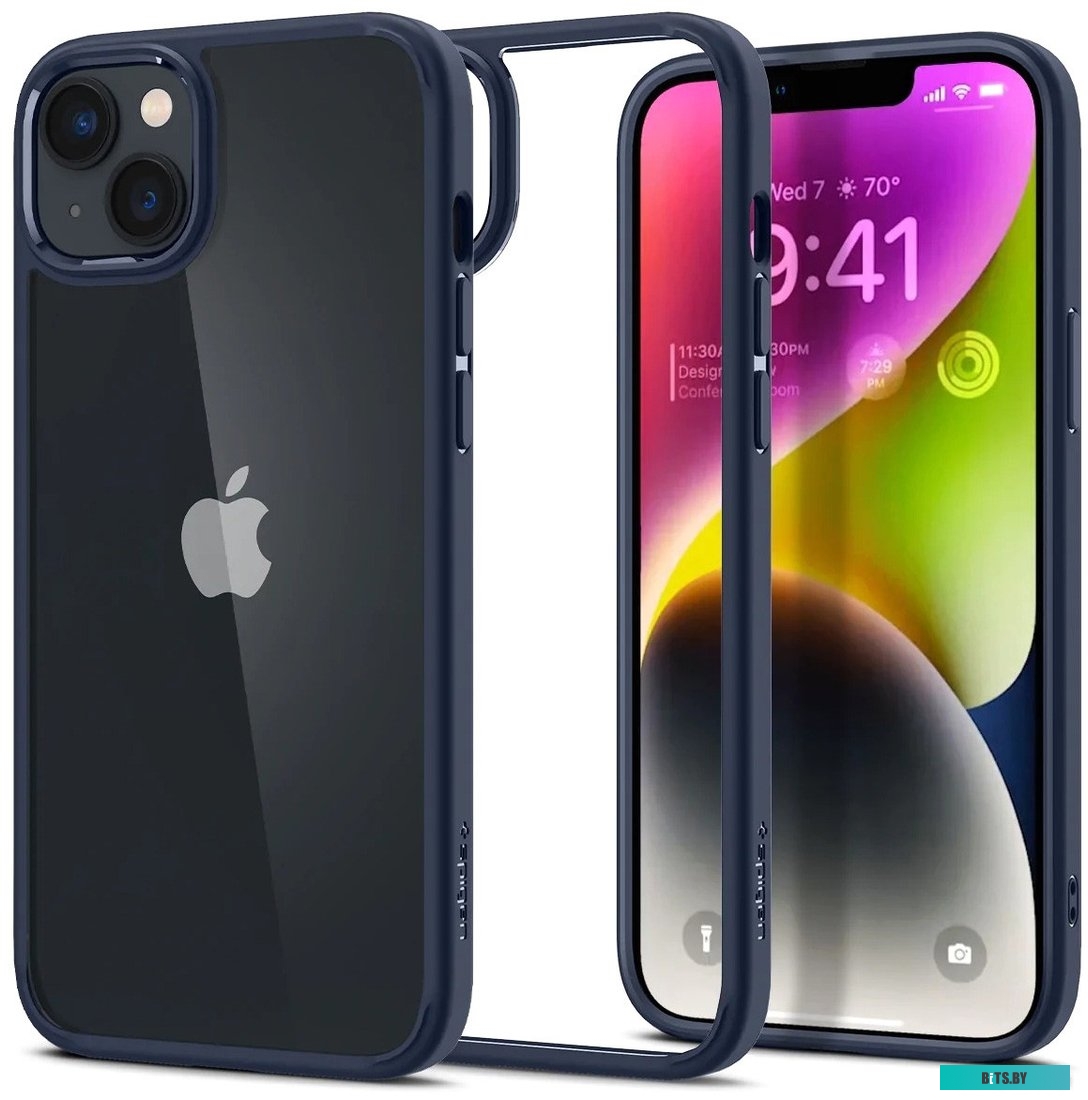 Чехол Spigen Ultra Hybrid для iPhone 14 ACS05045 (прозрачный/синий)