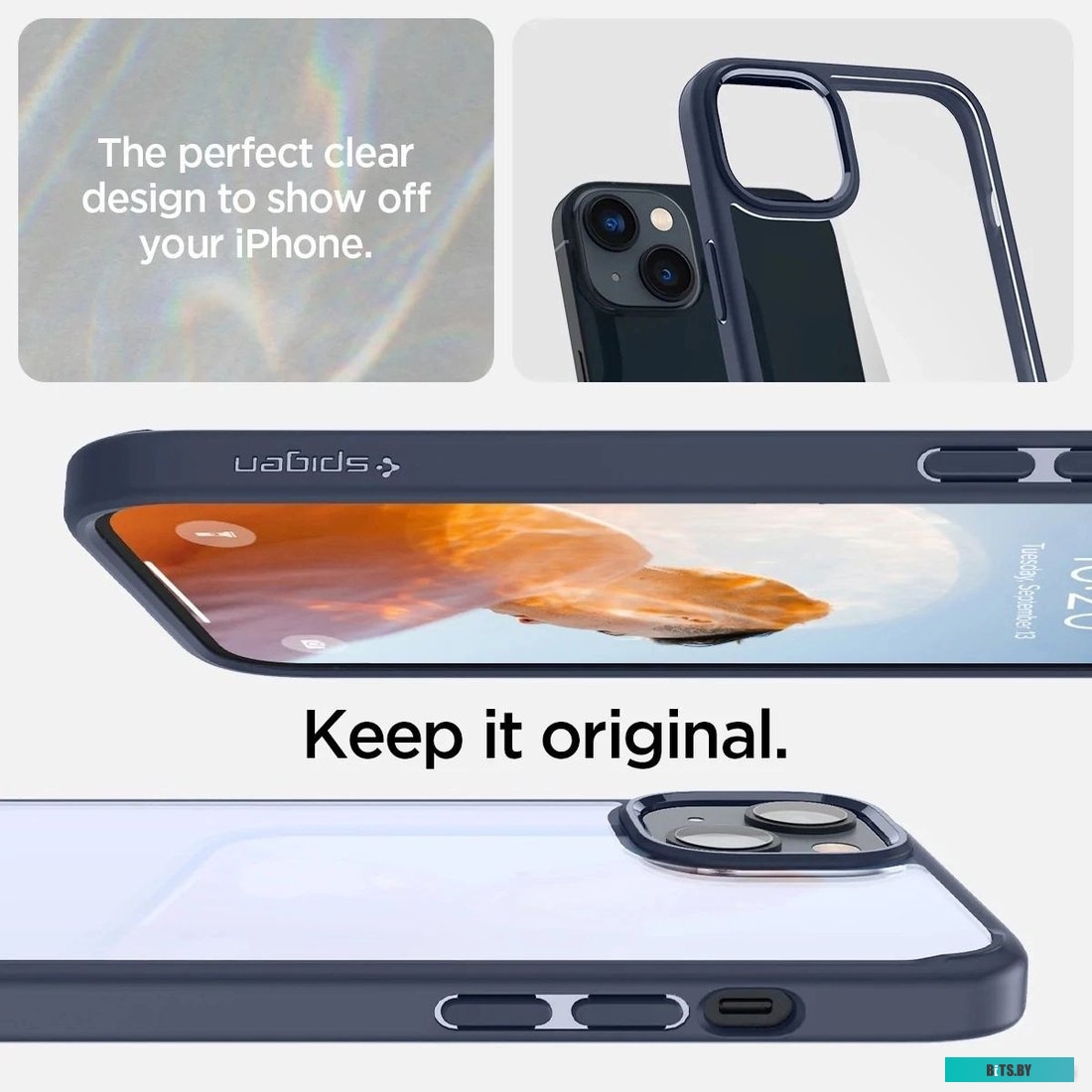 Чехол Spigen Ultra Hybrid для iPhone 14 ACS05045 (прозрачный/синий)