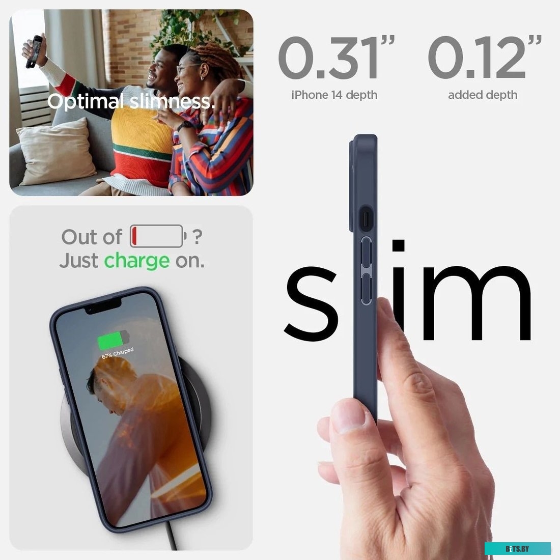 Чехол Spigen Ultra Hybrid для iPhone 14 ACS05045 (прозрачный/синий)