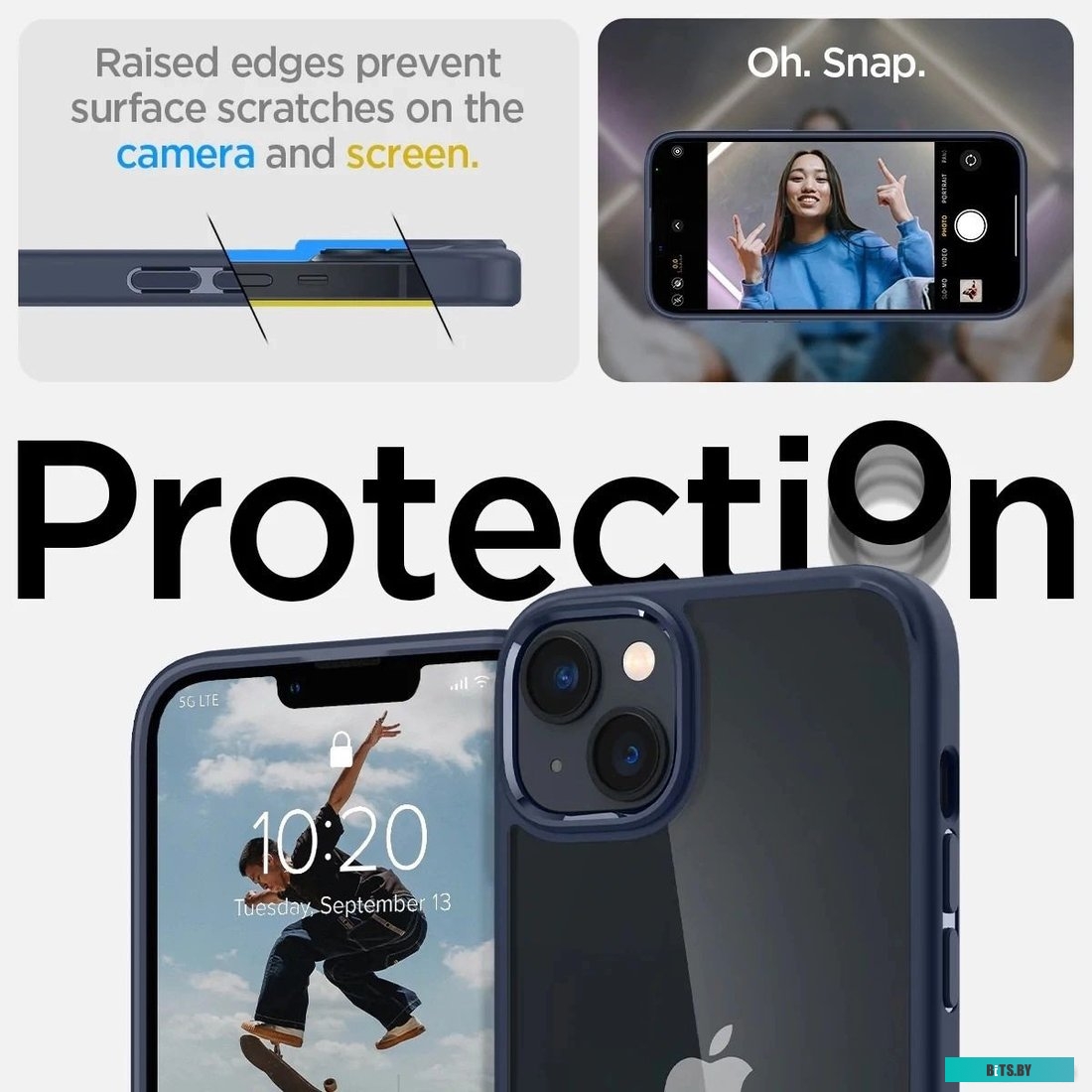 Чехол Spigen Ultra Hybrid для iPhone 14 ACS05045 (прозрачный/синий)
